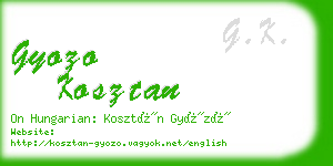 gyozo kosztan business card